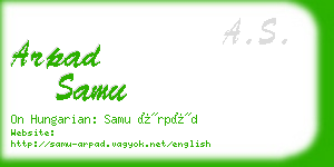 arpad samu business card